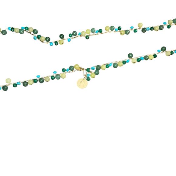 Vtg Stella & Dot Copa Necklace Semi precious Stones! Beachy vacation boho - Picture 7 of 11